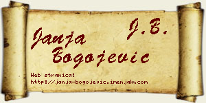 Janja Bogojević vizit kartica